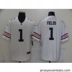 Nike Chicago Bears Justin Fields White Rush NFL Jersey