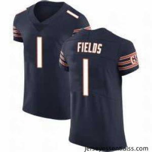 Nike Justin Fields Navy Chicago Bears #1 2021 NFL Vapor Elite Jersey