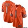 Nike Justin Fields Orange Chicago Bears 2021 NFL Draft First Round Pick Alternate Game Jersey