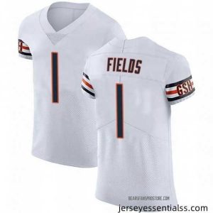 Nike Justin Fields White Chicago Bears #1 2021 NFL Vapor Elite Jersey
