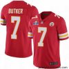 Nike Kansas City Chiefs 7 Harrison Butker Red Team Color Bound Stitched NFL Vapor Untouchable Limited 2024 Super Bowl LVIII Jersey