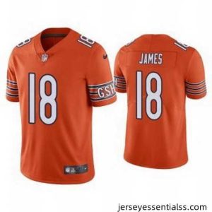 Orange Chicago Bears 18 Jesse James Vapor untouchable Limited Stitched Jersey