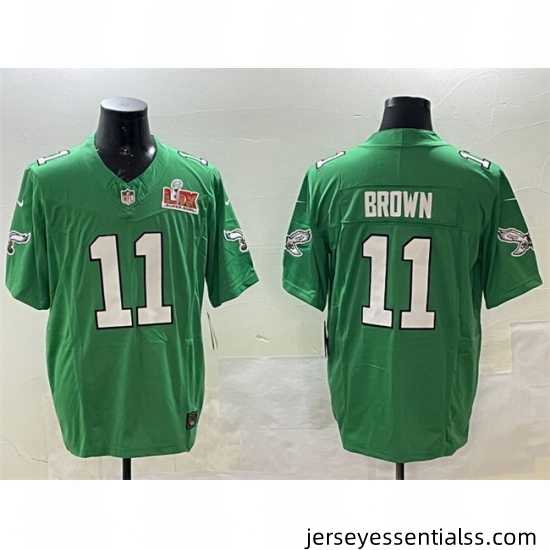 Men-Philadelphia-Eagles-11-A-J-Brown-Green-2025-Super-Bowl-LIX-Patch-F-U-S-E-Throwback-Vapor-Untouchable-Limited-Stitched-Football-Jersey-888666_23971_550X550