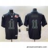 Philadelphia Eagles 11 A J  Brown Lights Out Black 2025 Super Bowl LIX Patch Color Rush Vapor Untouchable Limited Stitched Football Jersey