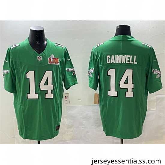 Men-Philadelphia-Eagles-14-Kenneth-Gainwell-Green-2025-Super-Bowl-LIX-Patch-F-U-S-E-Throwback-Vapor-Untouchable-Limited-Stitched-Football-Jersey-888677_23971_550X550