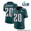 Philadelphia Eagles 20 Brian Dawkins Green Super Bowl LVII Patch Vapor Untouchable Limited Stitched Jersey