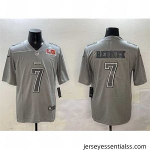 Philadelphia Eagles 7 Haason Reddick Grey 2025 Super Bowl LIX Patch Atmosphere Fashion Vapor Untouchable Limited Stitched Football Jersey
