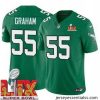 Philadelphia Eagles Brandon Graham #55 Kelly Green 2024 2025 Super Bowl LIX F.U.S.E Stitched NFL Jersey