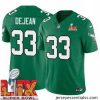 Philadelphia Eagles Cooper DeJean #33 Kelly Green 2024 2025 Super Bowl LIX F.U.S.E Stitched NFL Jersey