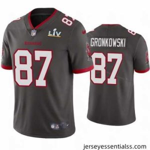 Rob Gronkowski Buccaneers Pewter Super Bowl Lv Vapor Limited Jersey