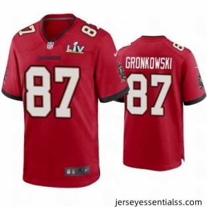 Rob Gronkowski Buccaneers Red Super Bowl Lv Game Jersey