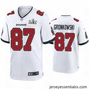 Rob Gronkowski Buccaneers White Super Bowl Lv Game Jersey