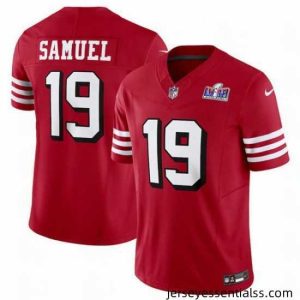 San Francisco 49ers 19 Deebo Samuel New Red 2023 F.U.S.E  Vapor Untouchable Limited Stitched Football 2024 Super Bowl LVIII Jersey