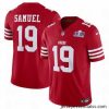 San Francisco 49ers 19 Deebo Samuel Red 2023 F.U.S.E  Vapor Untouchable Limited Stitched Football 2024 Super Bowl LVIII Jersey