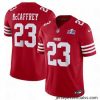 San Francisco 49ers 23 Christian McCaffrey Red 2023 F.U.S.E  Vapor Untouchable Limited Stitched Football 2024 Super Bowl LVIII Jersey