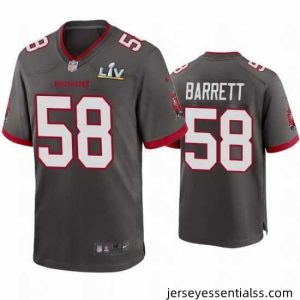 Shaquil Barrett Buccaneers Pewter Super Bowl Lv Game Jersey