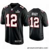 Tom Brady Buccaneers Black Super Bowl Lv Game Fashion Jersey