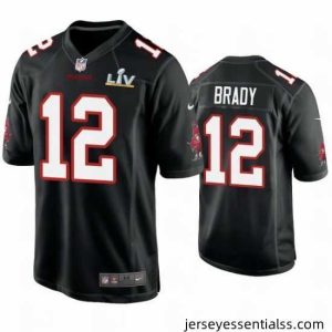 Tom Brady Buccaneers Black Super Bowl Lv Game Fashion Jersey