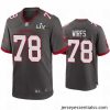 Tristan Wirfs Buccaneers Pewter Super Bowl Lv Game Jersey