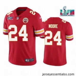 Toddler Kansas City Chiefs 24 Skyy Moore Red Super Bowl LVII Patch Vapor Untouchable Limited Stitched Jersey