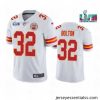 Toddler Kansas City Chiefs 32 Nick Bolton White Super Bowl LVII Patch Vapor Untouchable Limited Stitched Jersey