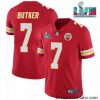 Toddler Kansas City Chiefs 7 Harrison Butker Red Super Bowl LVII Patch Vapor Untouchable Limited Stitched Jersey