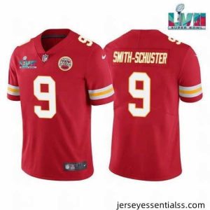 Toddler Kansas City Chiefs 9 JuJu Smith Schuster Red Super Bowl LVII Patch Vapor Untouchable Limited Stitched Jersey