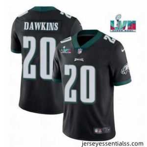Toddler Philadelphia Eagles 20 Brian Dawkins Black Super Bowl LVII Patch Vapor Untouchable Limited Stitched Jersey