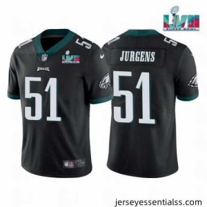 Toddler Philadelphia Eagles 51 Cam Jurgens Black Super Bowl LVII Vapor Untouchable Limited Stitched Jersey