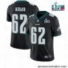 Toddler Philadelphia Eagles 62 Jason Kelce Black Super Bowl LVII Patch Vapor Untouchable Limited Stitched Jersey