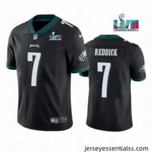 Toddler Philadelphia Eagles 7 Haason Reddick Black Super Bowl LVII Patch Vapor Untouchable Limited Stitched Jersey