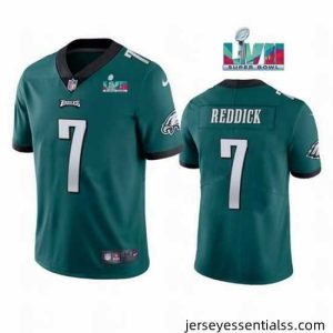 Toddler Philadelphia Eagles 7 Haason Reddick Green Super Bowl LVII Patch Vapor Untouchable Limited Stitched Jersey