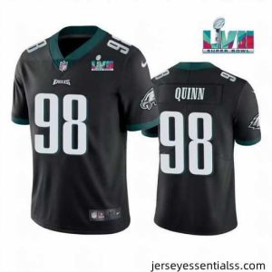Toddler Philadelphia Eagles 98 Robert Quinn Black Super Bowl LVII Vapor Untouchable Limited Stitched Jersey