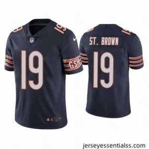 Men's Chicago Bears #19 Equanimeous St. Brown Navy Vapor untouchable Limited Stitched Jersey