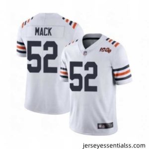 Mens Chicago Bears 52 Khalil Mack White 100th Season Limited Football Jersey