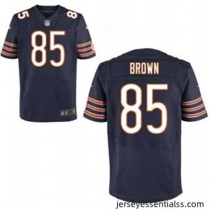Men's NIKE Chicago Bears #85 DANIEL BROWN Elite NAVY BLUE JERSEY