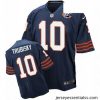Mens Nike Chicago Bears 10 Mitchell Trubisky Elite Navy Blue Throwback NFL Jersey