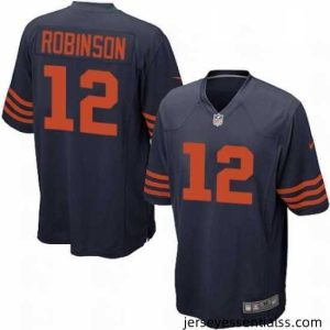 Mens Nike Chicago Bears 12 Allen Robinson Game Navy Blue Alternate NFL Jersey