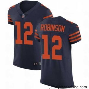 Mens Nike Chicago Bears 12 Allen Robinson Navy Blue Alternate Vapor Untouchable Elite Player NFL Jersey