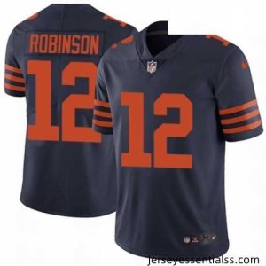 Mens Nike Chicago Bears 12 Allen Robinson Navy Blue Alternate Vapor Untouchable Limited Player NFL Jersey