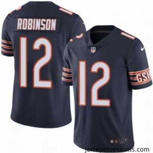 Mens Nike Chicago Bears 12 Allen Robinson Navy Blue Team Color Vapor Untouchable Limited Player NFL Jersey