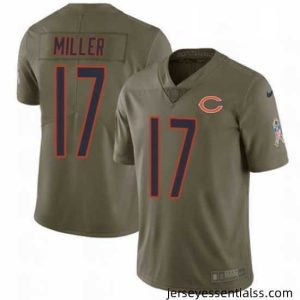 Mens Nike Chicago Bears 17 Anthony Miller Limited Olive 2017 Salute to Service NFL Jersey