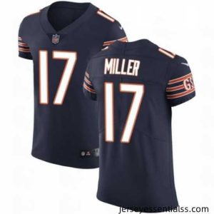 Mens Nike Chicago Bears 17 Anthony Miller Navy Blue Team Color Vapor Untouchable Elite Player NFL Jersey