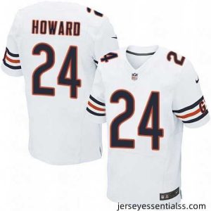 Mens Nike Chicago Bears 24 Jordan Howard Elite White NFL Jersey