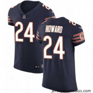Mens Nike Chicago Bears 24 Jordan Howard Navy Blue Team Color Vapor Untouchable Elite Player NFL Jersey