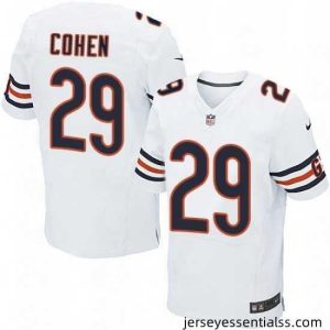 Mens Nike Chicago Bears 29 Tarik Cohen Elite White NFL Jersey