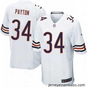 Mens Nike Chicago Bears 34 Walter Payton Game White NFL Jersey