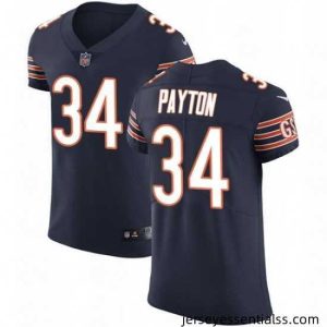 Mens Nike Chicago Bears 34 Walter Payton Navy Blue Team Color Vapor Untouchable Elite Player NFL Jersey