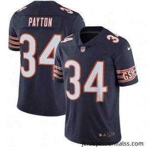Mens Nike Chicago Bears 34 Walter Payton Navy Blue Team Color Vapor Untouchable Limited Player NFL Jersey