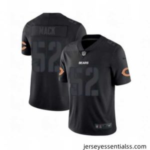 Mens Nike Chicago Bears 52 Khalil Mack Limited Black Rush Impact NFL Jersey